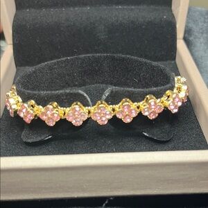 Elegant Pink and Gold Bracelet